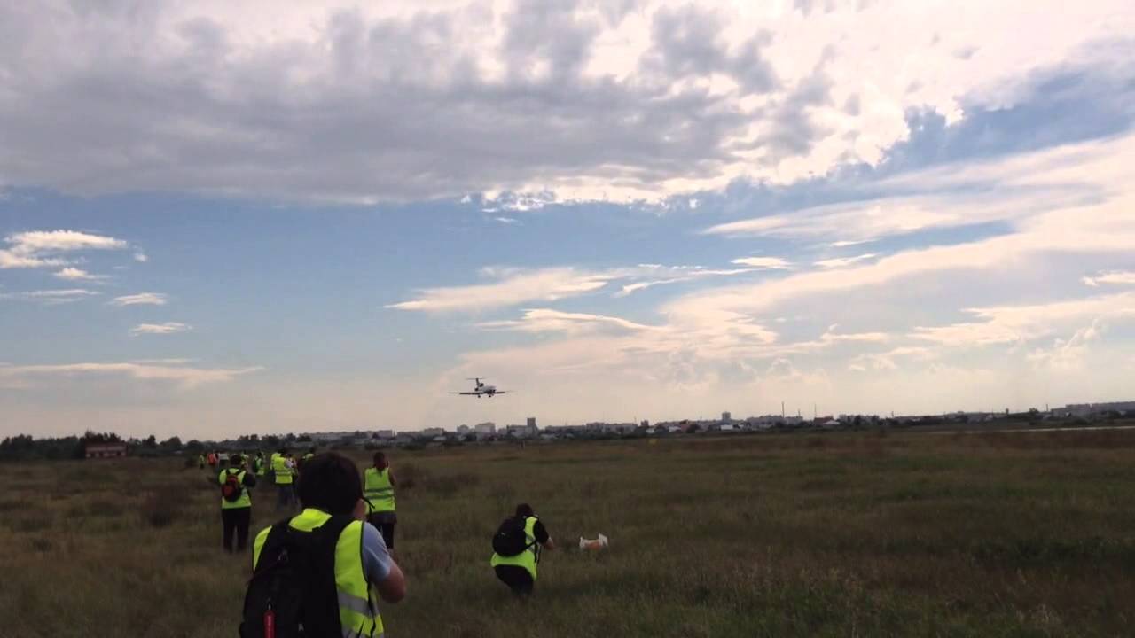 Landing in Kurgan Yak42D Izhavia