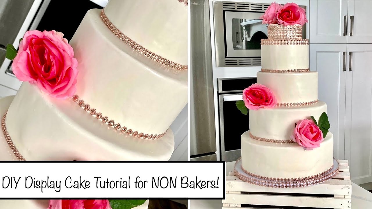 DIY Easy $600 Wedding Display Cake AT HOME for LESS|+Display Cake Rental Pricing for Baking Business