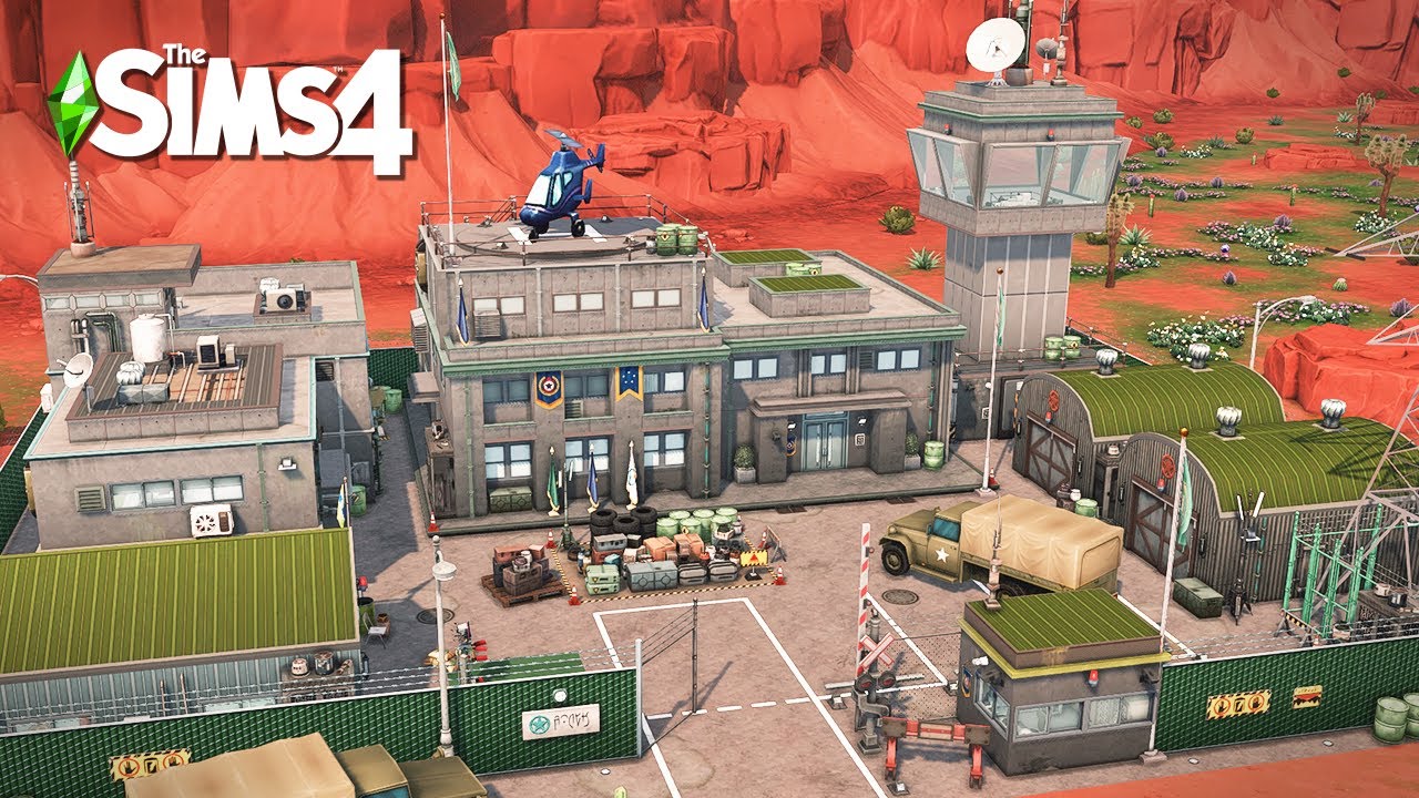 SV Military Base | The Sims4 Stop Motion Build | NoCC |【シムズ４建築】