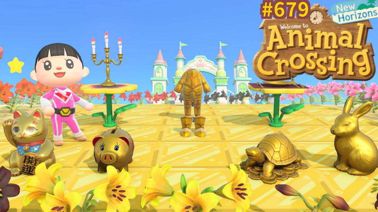Je fabrique des objets pour ma déco dorée 👑 Animal Crossing New Horizons 679 Let's play