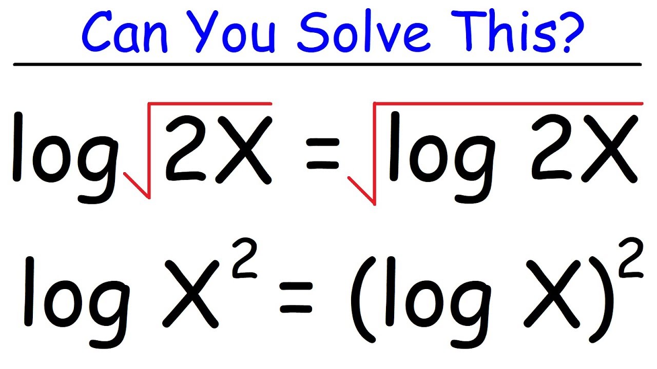 Logarithmic Equations