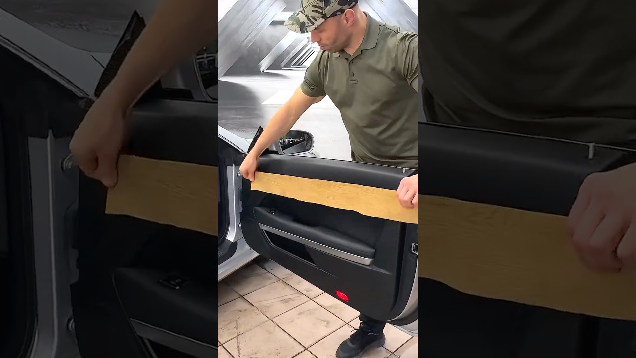 Wooden Door Panel for a Car | DIY Interior Wrap