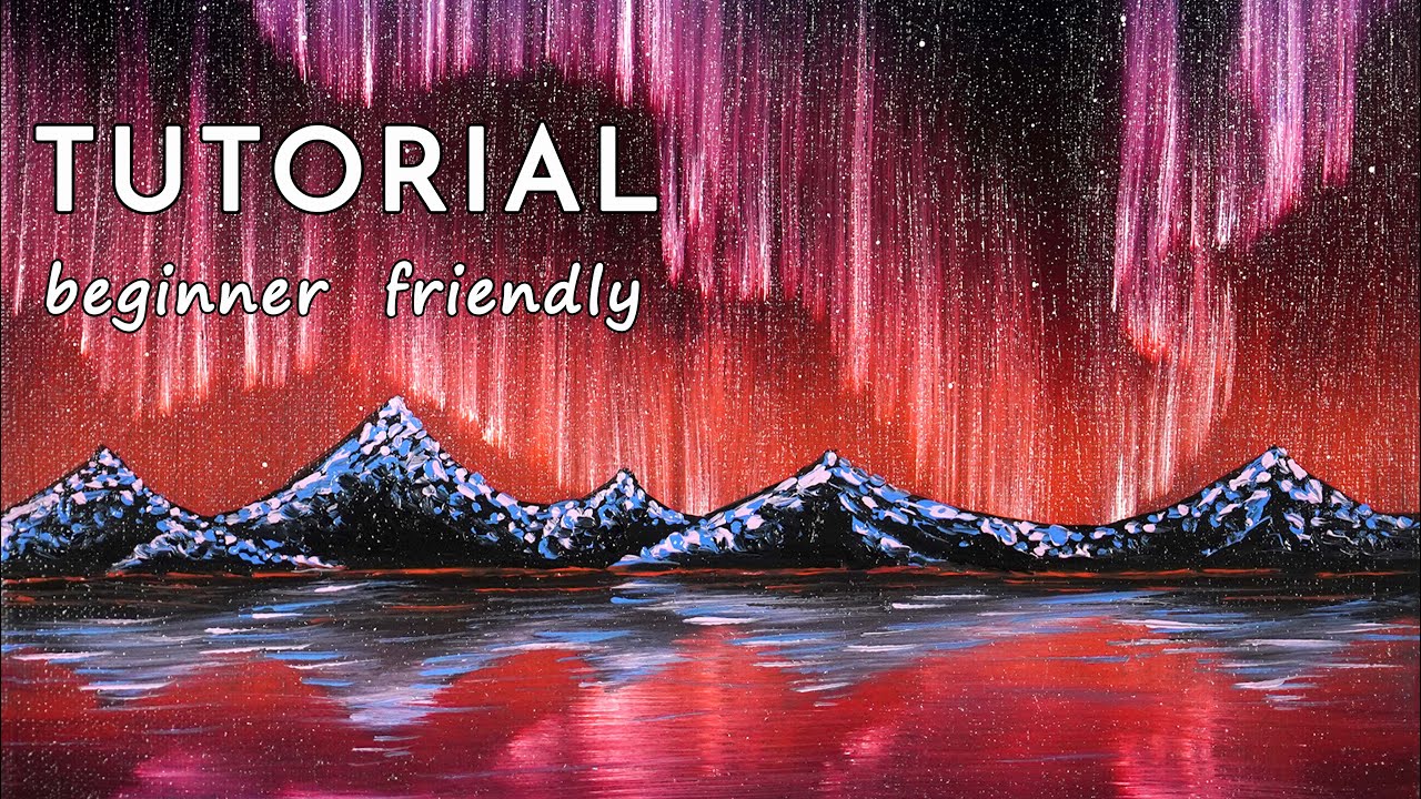 How to paint Northern Lights | Glowing Sky Oil Painting Tutorial
