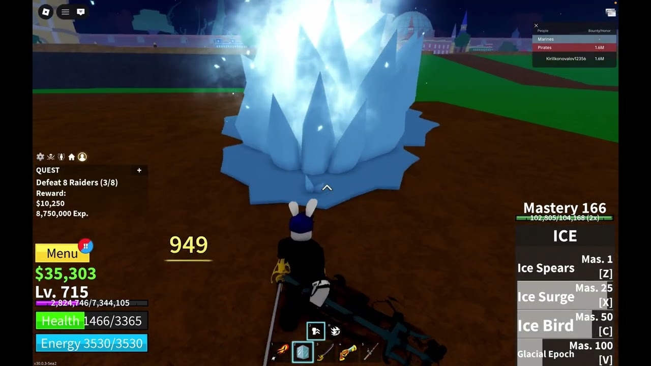 Bloxfruits but whatever fruit I roll I Use