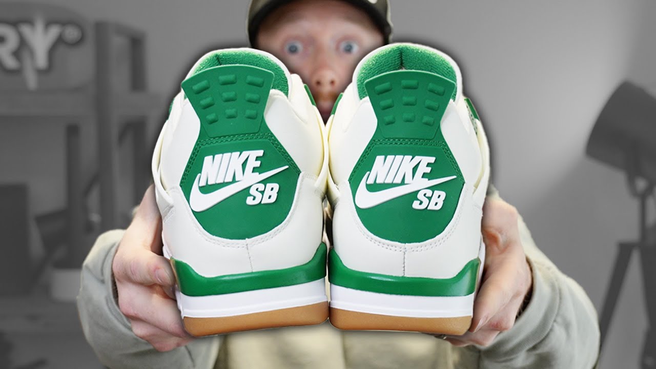 ЛУЧШАЯ &laquo;коллаборация&raquo; 2023 года? ОБЗОР NIKE SB Air Jordan 4 Pine Green и On Feet