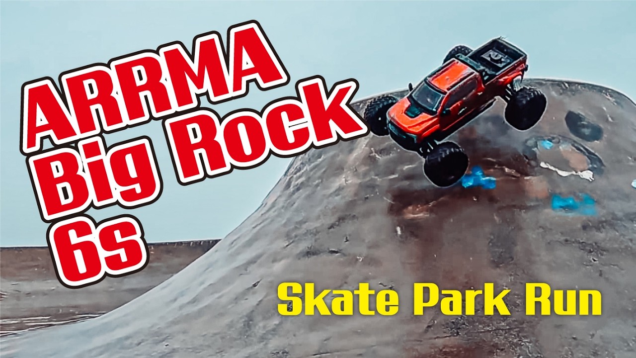 RC Car. Arrma Big Rock 6s Monster Truck Skate Park Bashing | Shot on Osmo 360