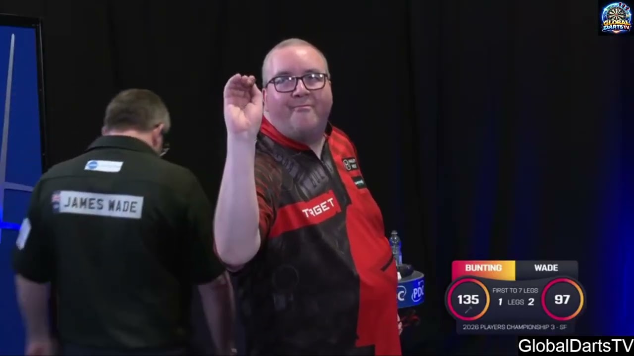 Stephen Bunting vs James Wade 2026 Players Championship 3 SF