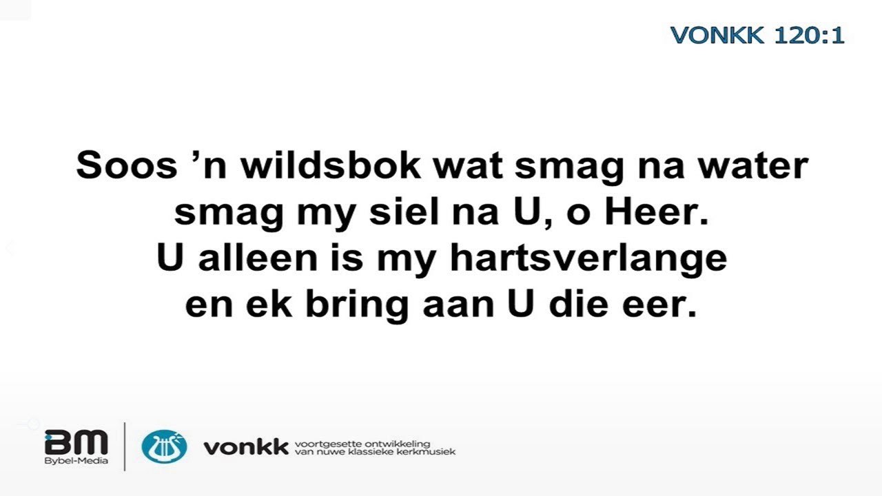 VONKK 120 1,2,3 Soos 'n wildsbok smag na water