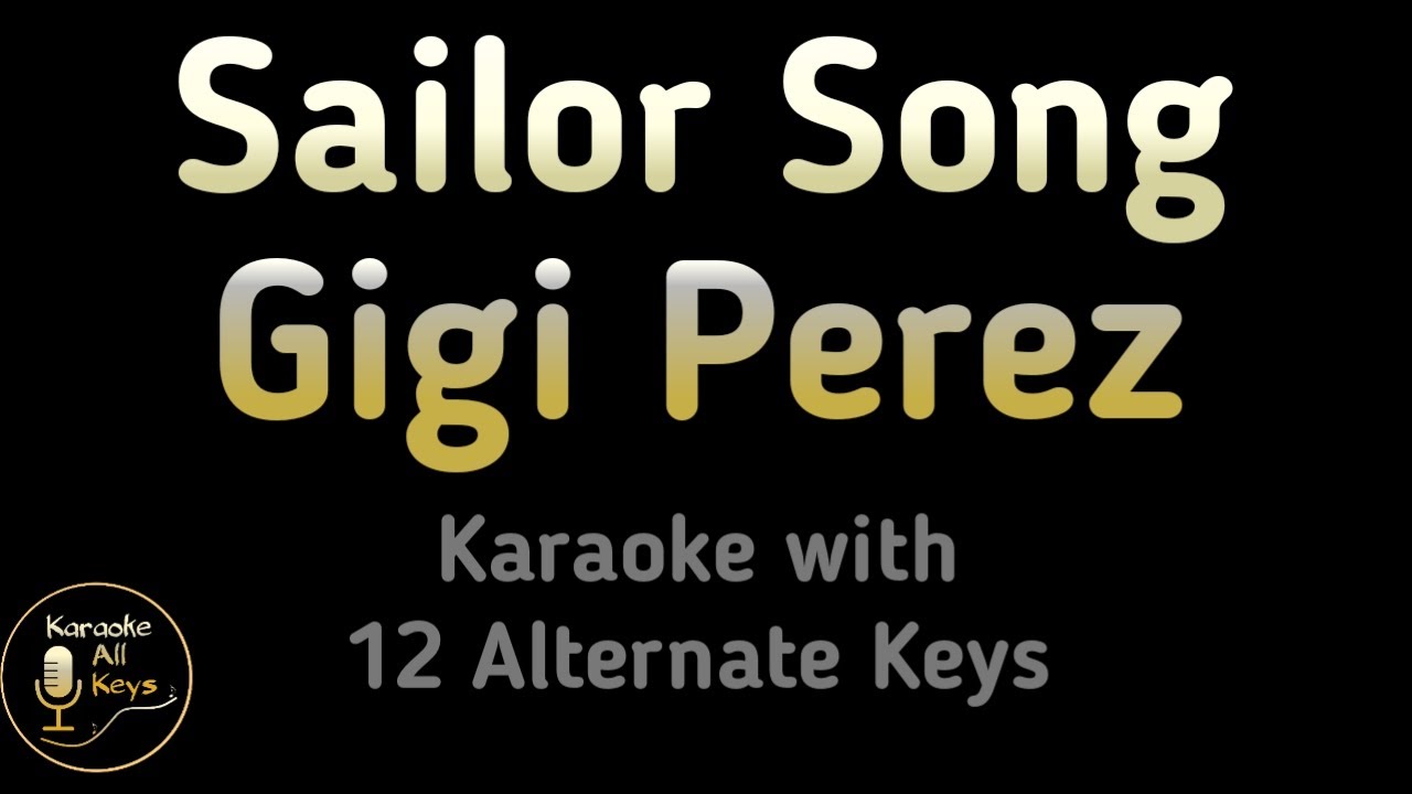 Gigi Perez - Sailor Song Karaoke Instrumental Lower Higher Male & Original Key