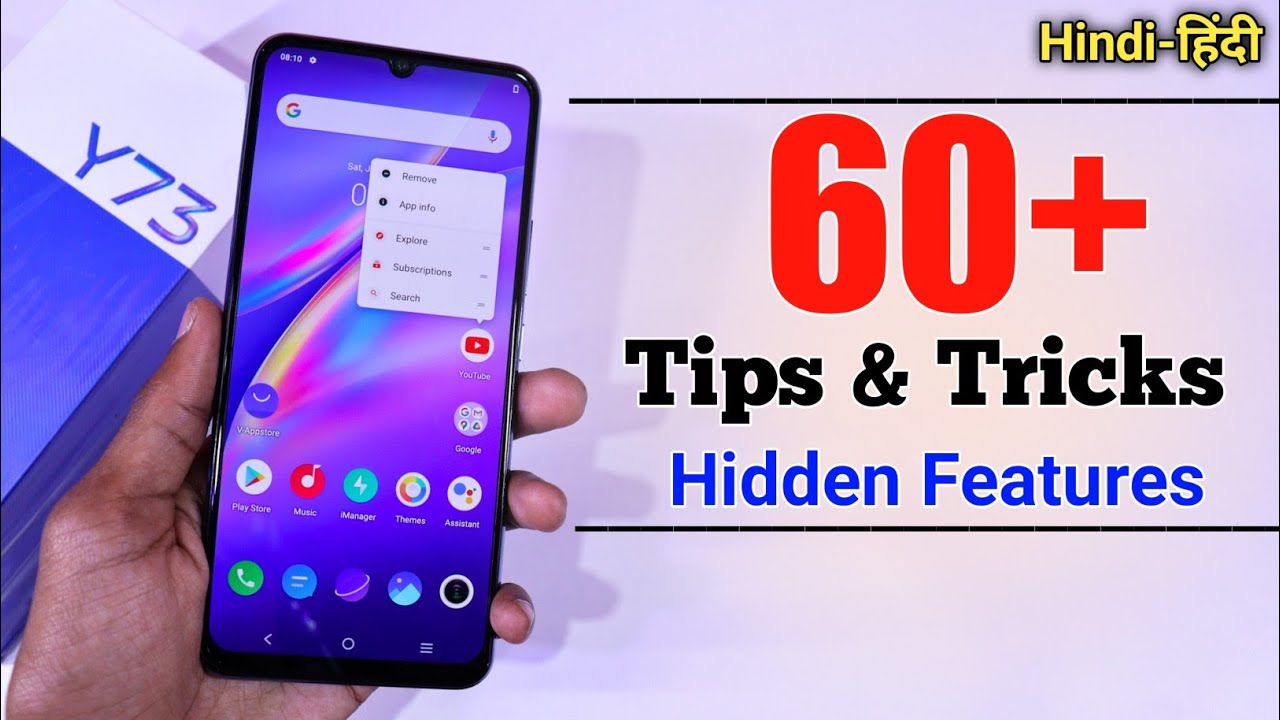 Vivo Y73 Tips And Tricks - Top 60++ Hidden Features | Hindi-हिंदी