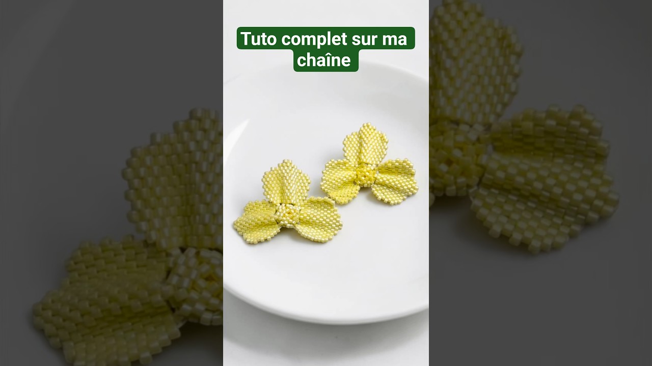 DIY Boucles d'Oreilles Fleur 3D 3 Pétales en Perles Miyuki | Tuto Chic & Facile ✨ #miyuki #perles