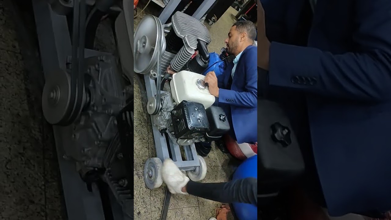 كمبروسر هواء متحرك بجانب التنك المواصفات راس كمبروسر 10ح محرك ديزل13ح تنك 300لترا لتواصل 01207038192