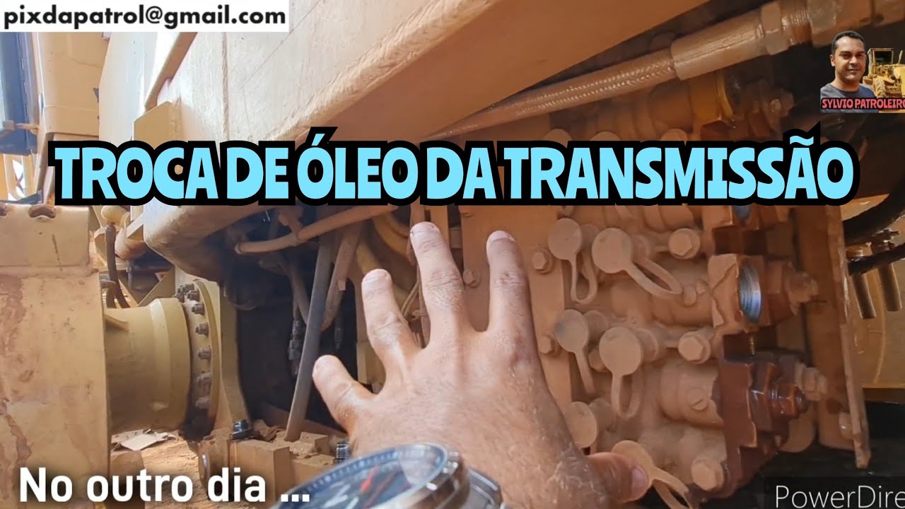 TROCA DE ÓLEO DA TRANSMISSÃO / Motoniveladora caterpillar 120k grader niveleuse patrola trator