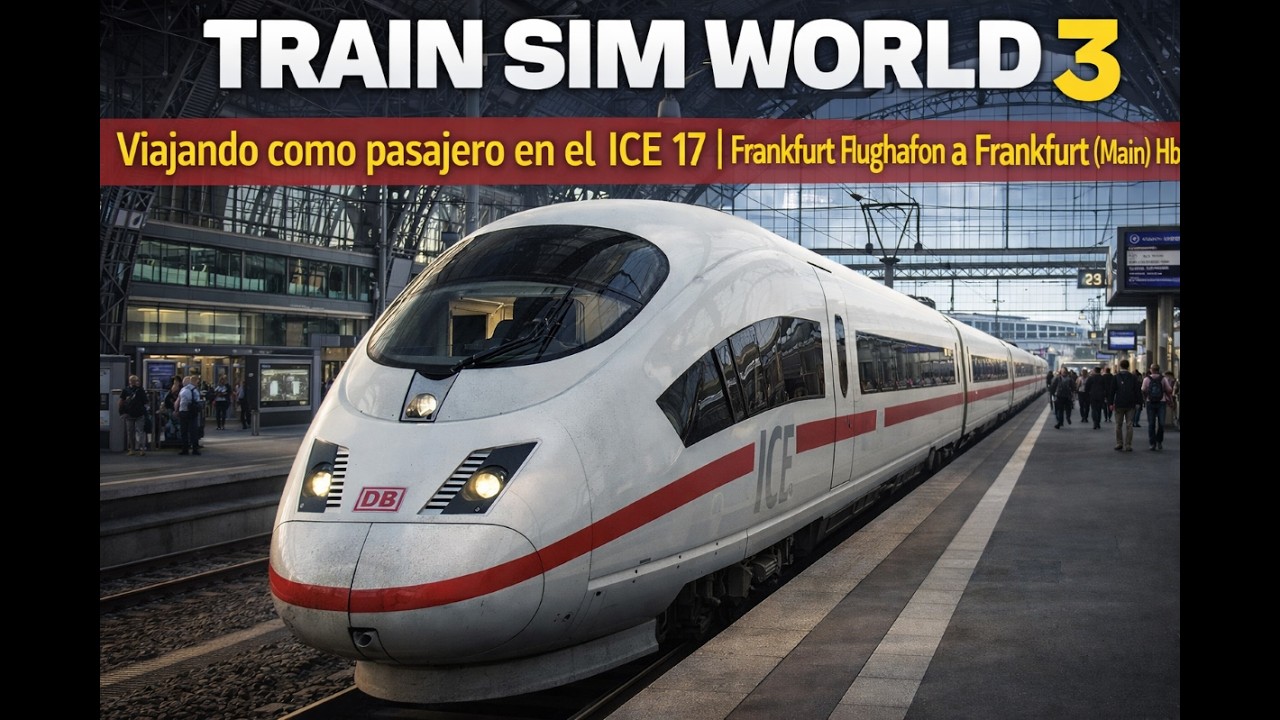 Train Sim World 3 - Viajando como pasajero en el ICE 17 | Frankfurt Flughafen a Frankfurt (Main) Hbf