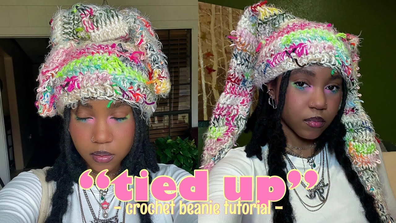 “Tied Up” Crochet Beanie Tutorial | Crochet Beanie w/ Ears 