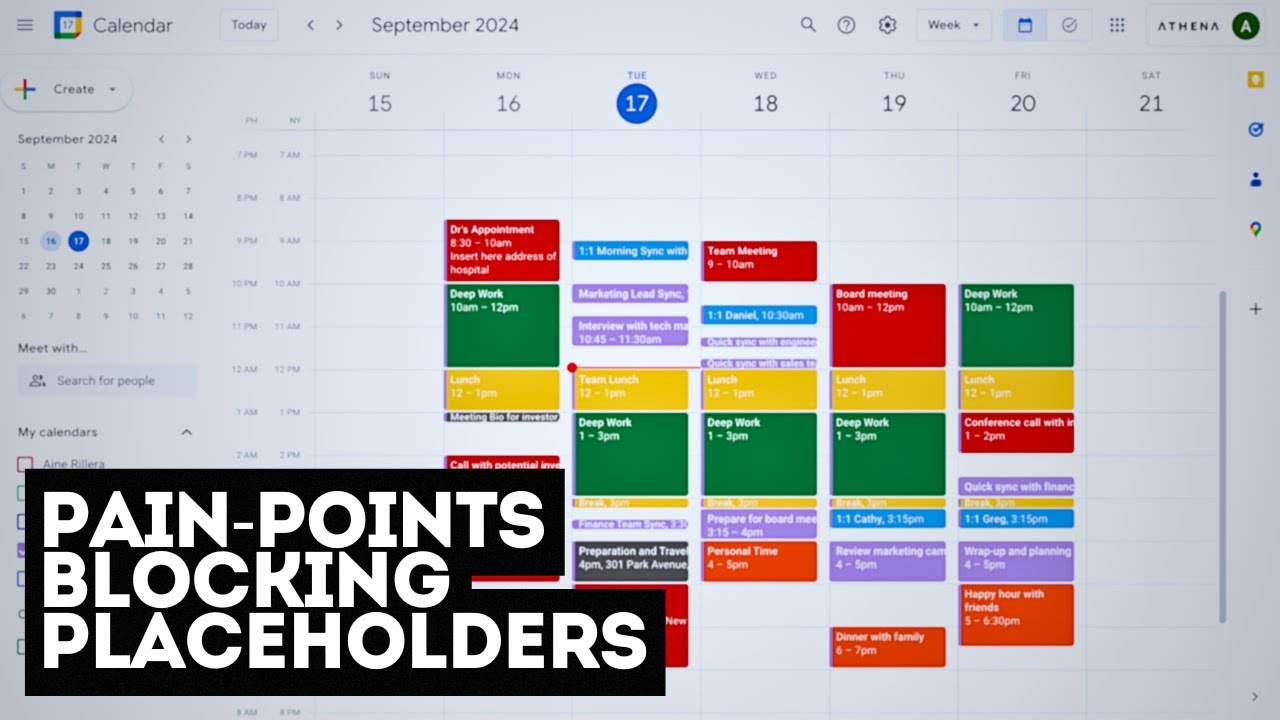 Athena: Calendar Management RolePlay