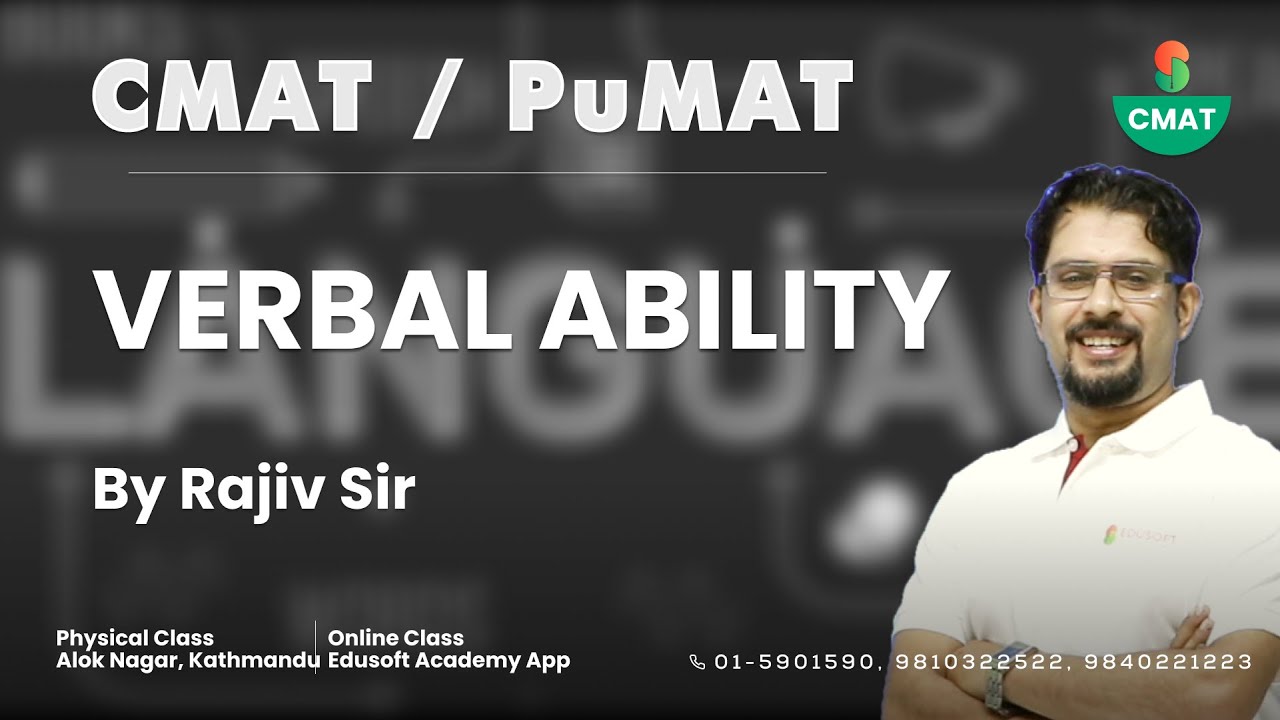 CMAT / PuMAT  Preparation Classes in Nepal - Live Verbal Ability by Rajiv Sir