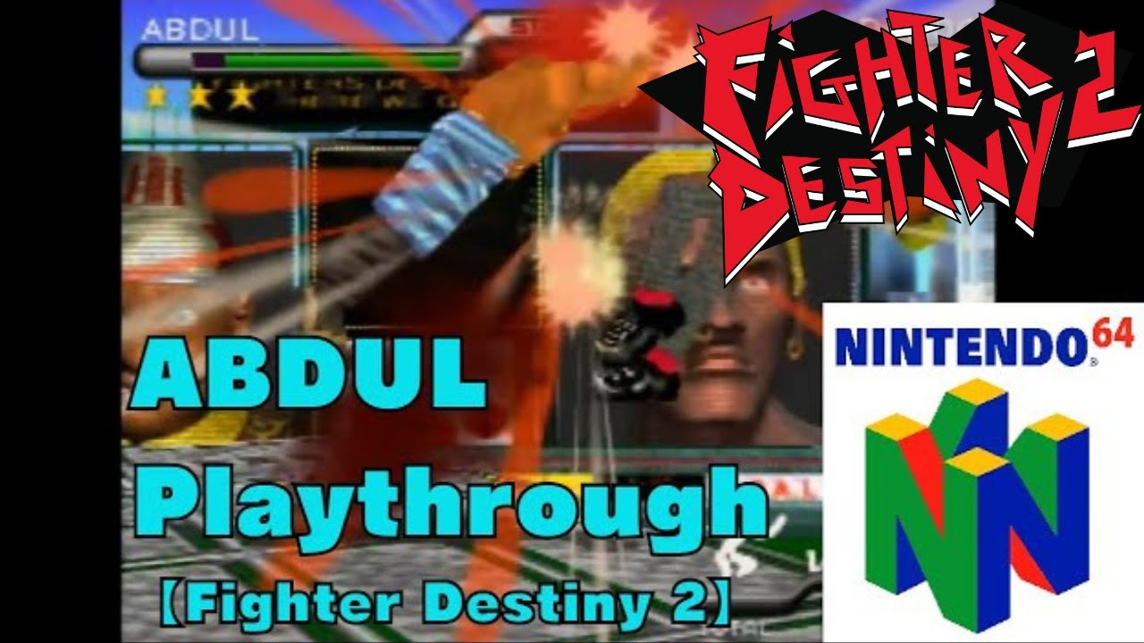 Fighter Destiny 2 (Nintendo 64) - ABDUL Playthrough [Crazy Difficulty]