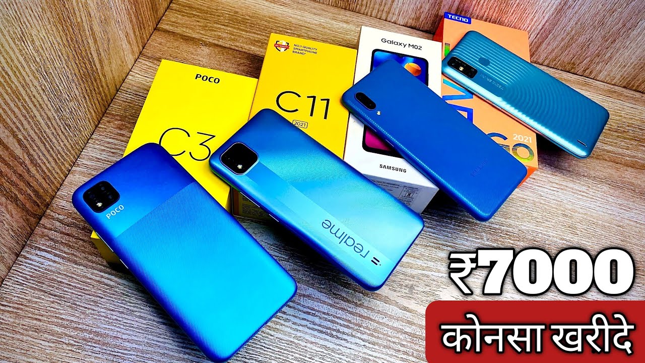 Realme C11 2021 vs Tecno Spark Go 2021 vs Galaxy M02 vs Poco C3 - Best Budget Mobile ?