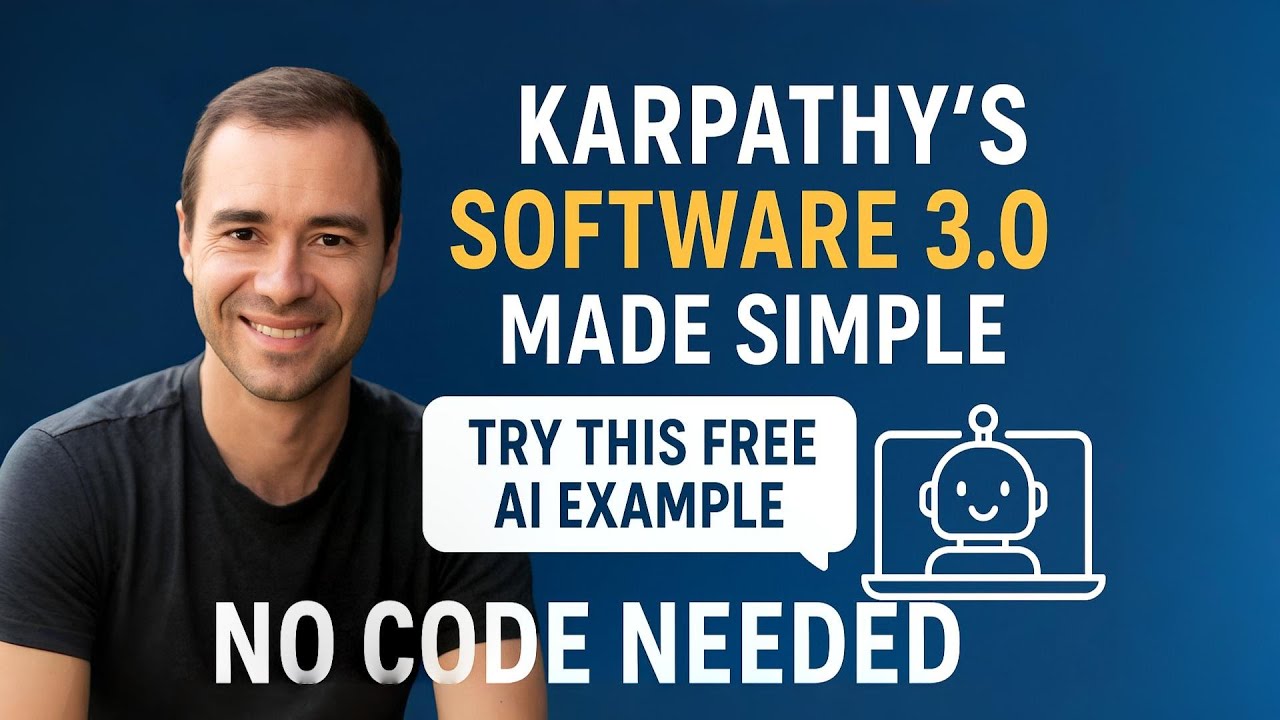Karpathy&rsquo;s Software 3.0 Example Made Simple &mdash; Try This Free AI Example &ndash; No Code Needed