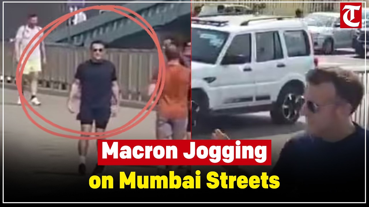 Macron Goes for Morning Jog in Mumbai During India AI Impact Summit Visit