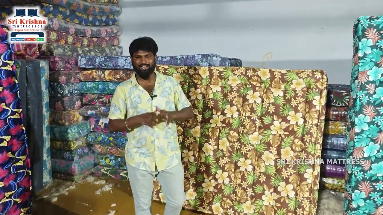 🌞Summer offer🌞குளு குளு இலவம் பஞ்சு மெத்தை ||#wholesale #bed #srikrishnamattress