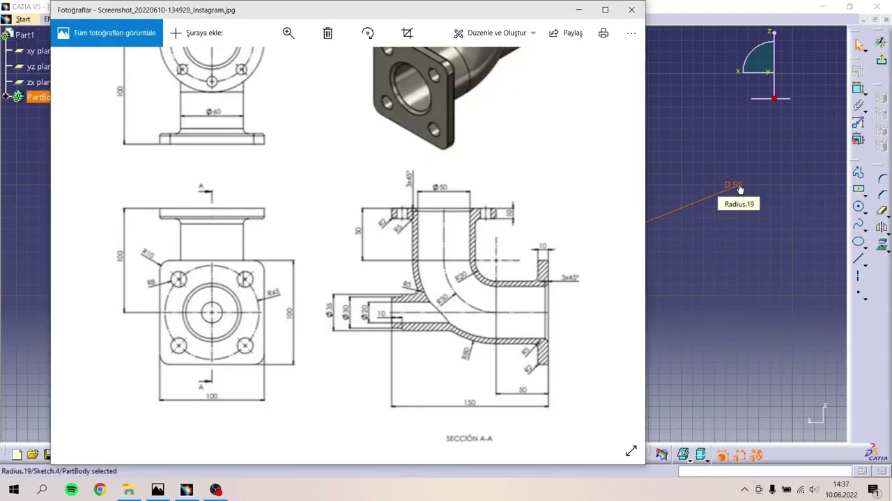 Catia ile Multi-Section Komutları