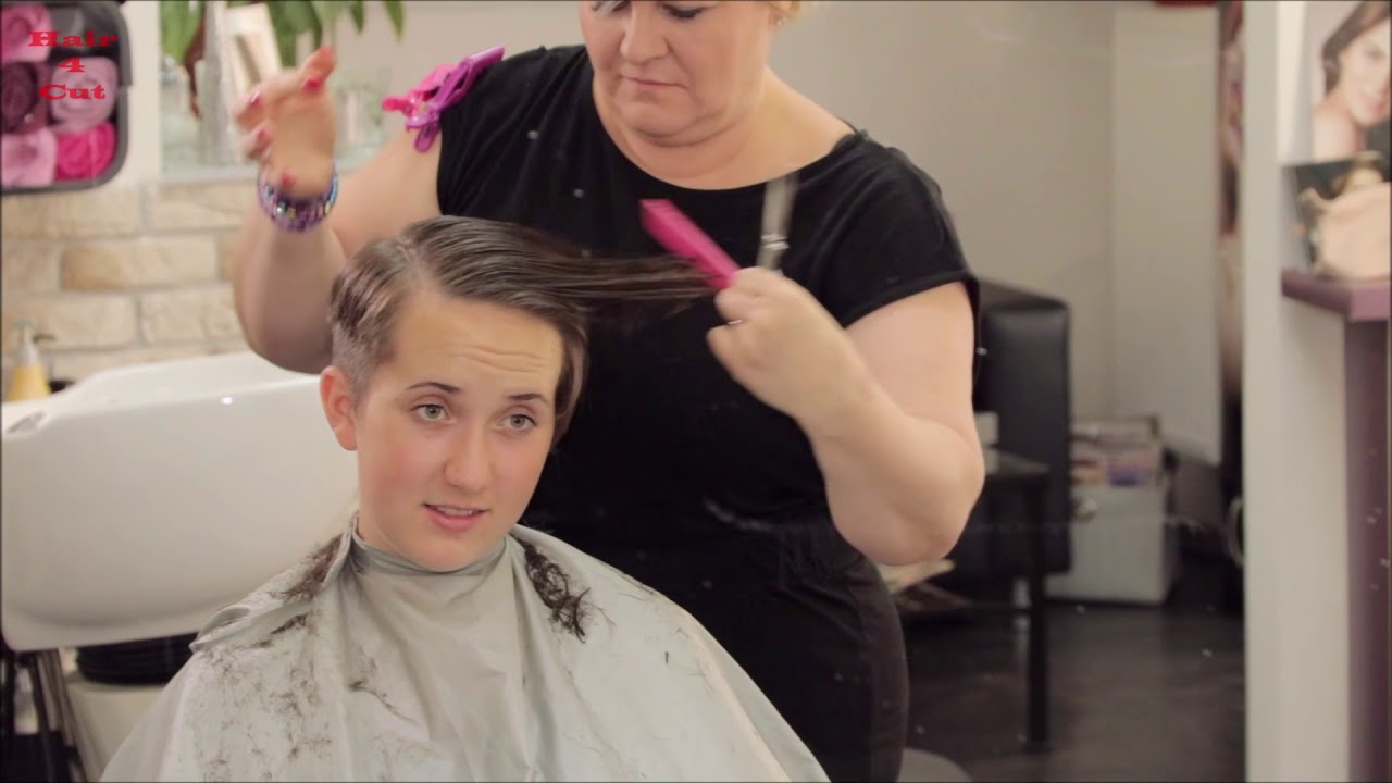 2018-45 Margita preview - long hair cut to short pixie