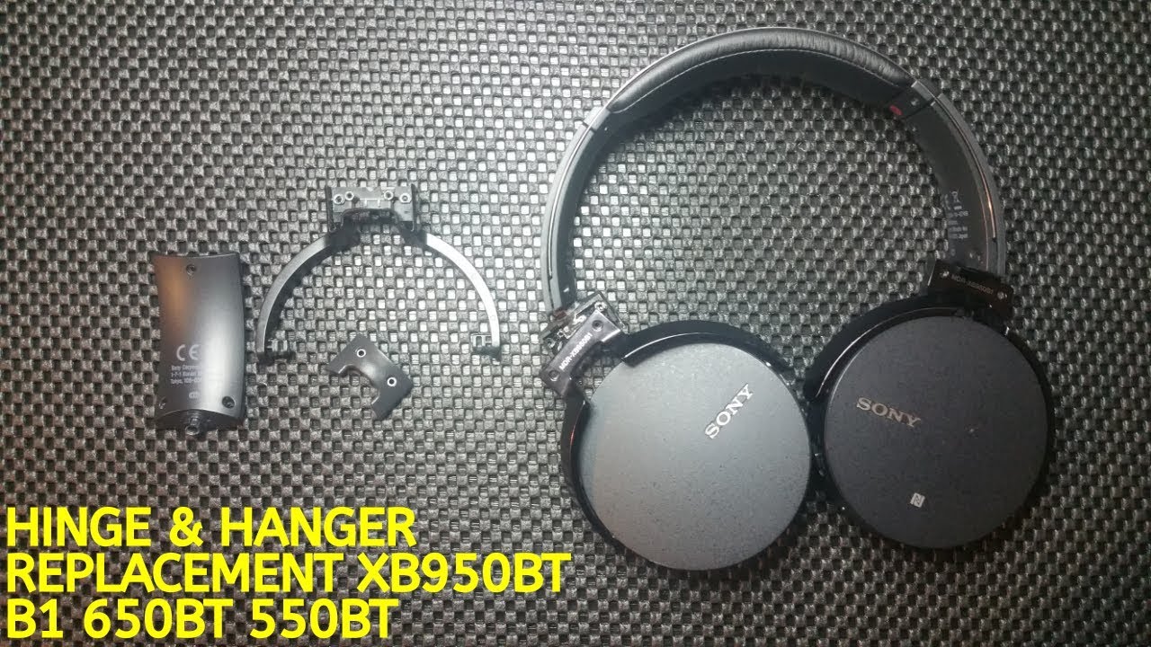 SONY XB950BT/B1 broken hinge replacement & ear pad install !