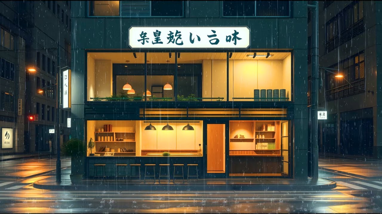 Tokyo Rain Night 🌙 Soft Lofi & Quiet Alley Rain in Tokyo