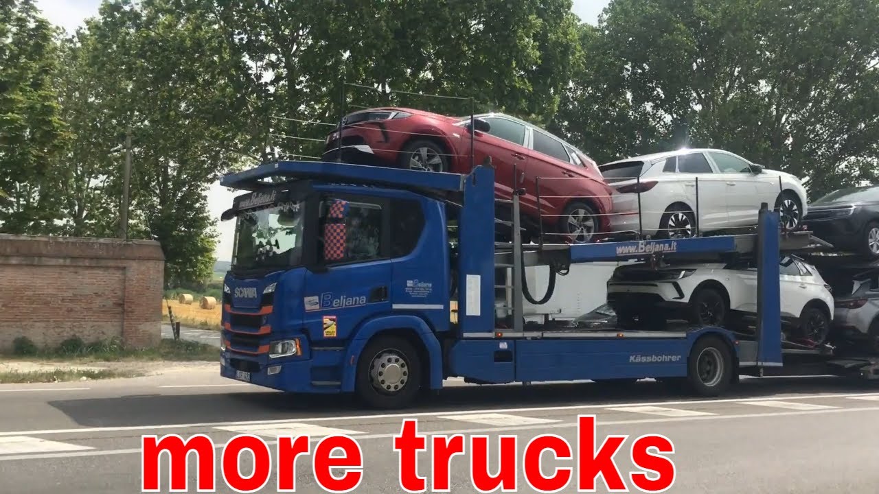 Trucks on the road