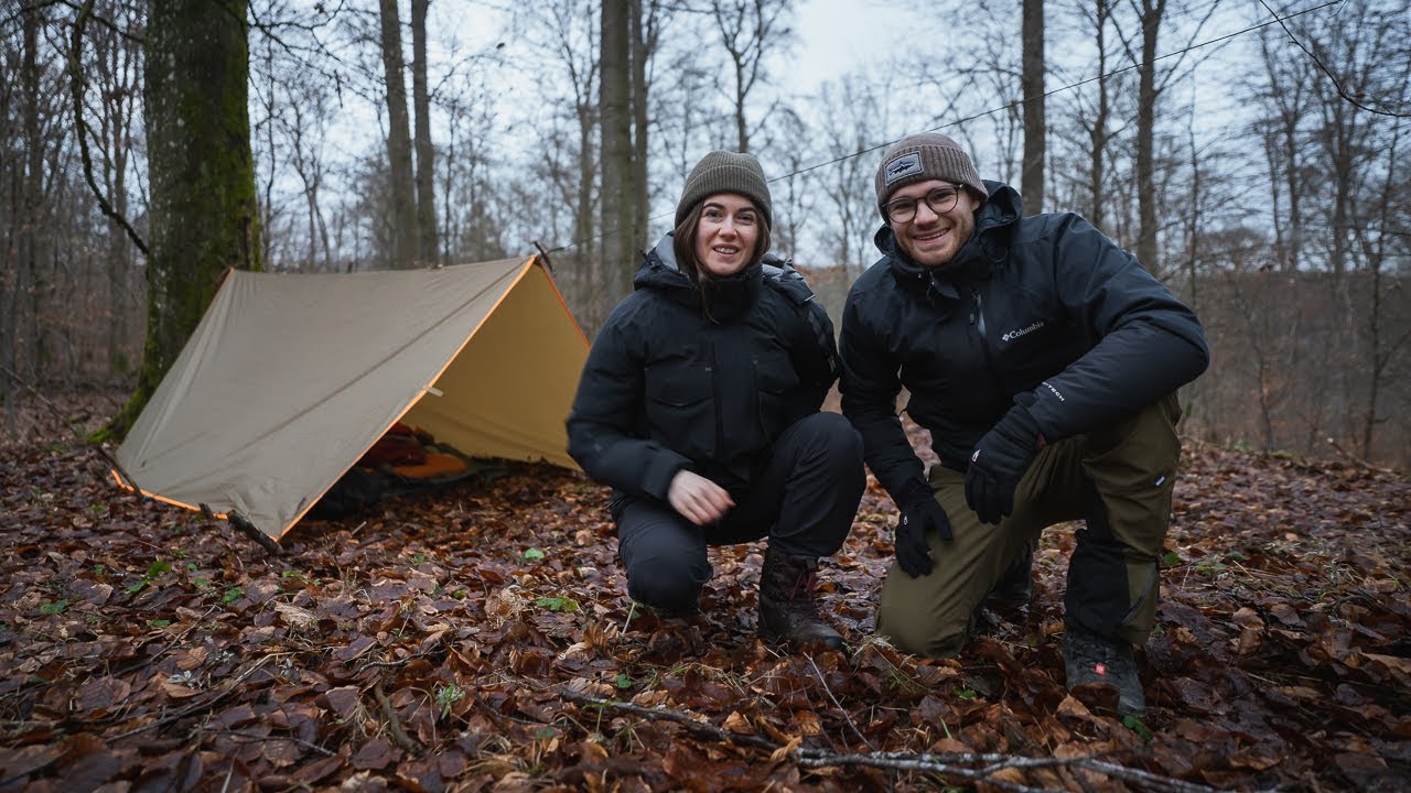 Wird es kalt im Winter-Biwak?! Loadout, Wildlife, Knoten, Tarp-Setup!