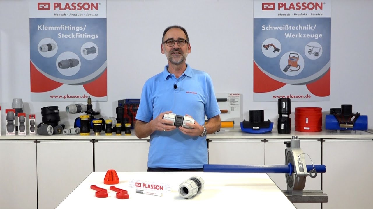 PLASSON Serie 18 Klemmfittings (d 20-63mm) für PE-Wasserrohre