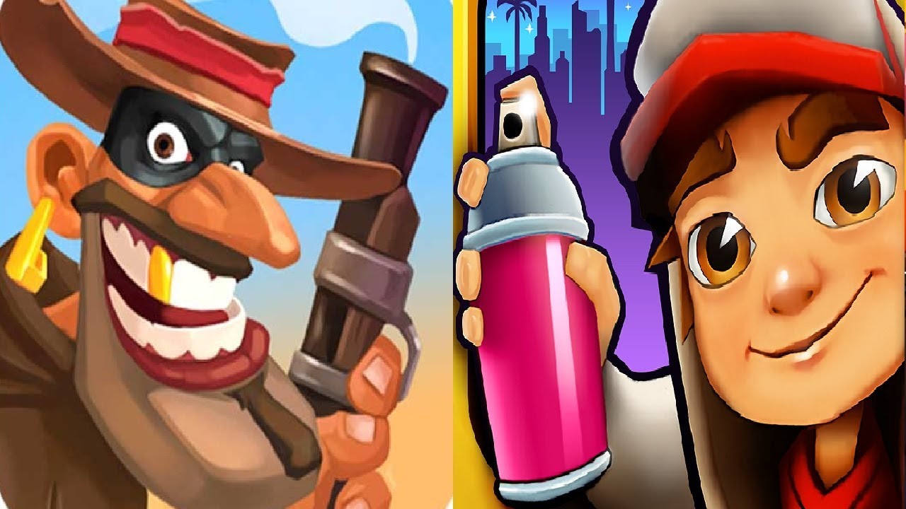 Subway Surfers WAYNE vs Run and Gun BANDITOS Gameplay HD