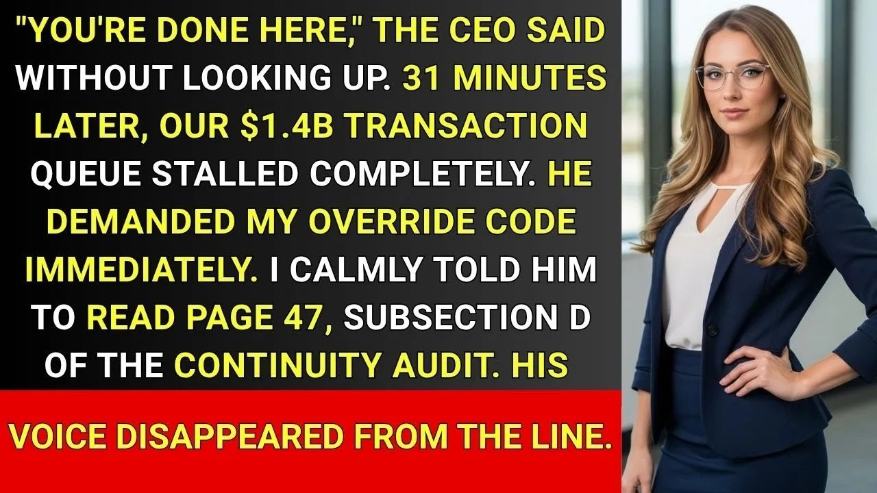 The CEO Said I Was Done — 90 Minutes Later, He Was Offering Double My Salary to Come Back