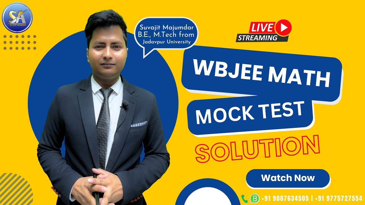 WBJEE 2024 Math Mock Test Solution | Wbjee 2024 exam preparation in Bengali | Wbjee 2024 Mock Test