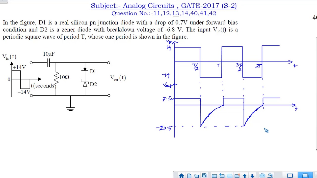 EC Analog Circuits all questions and answers GATE 2017 session 2