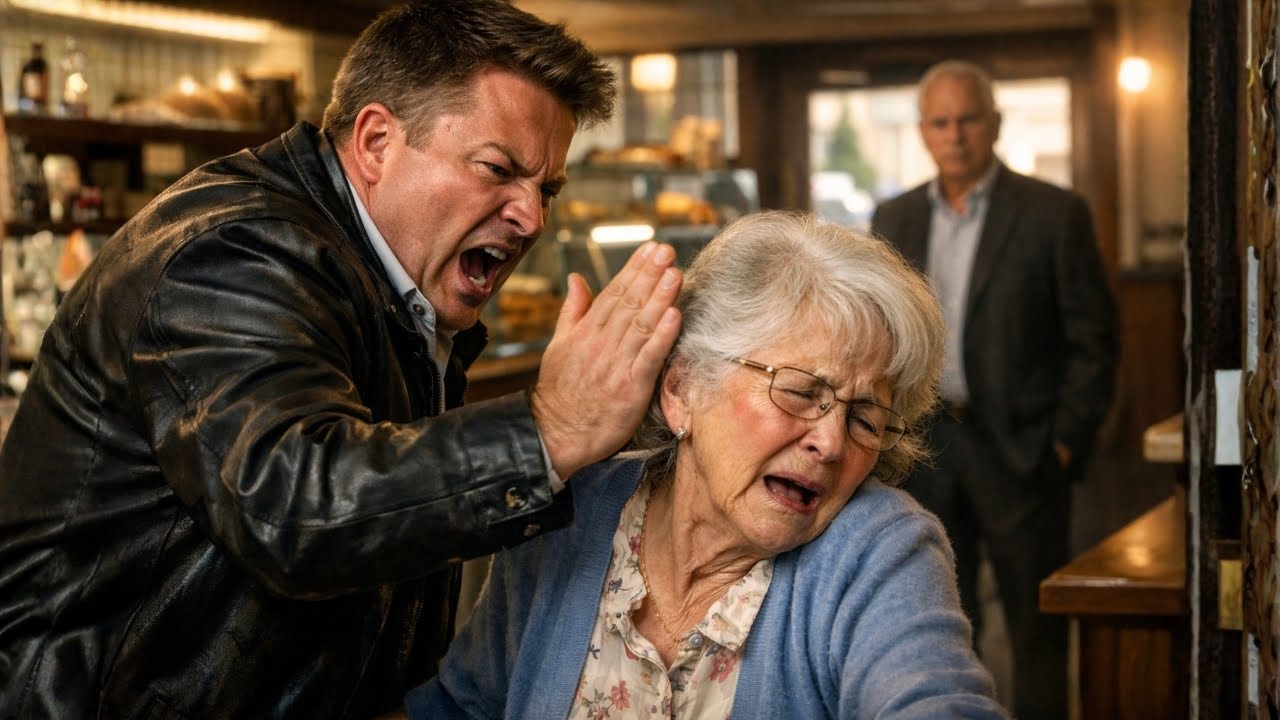 Entitled Bully Slaps Elderly Widow at a Bakery — Not Knowing She Was the Mayor’s Favorite Teacher.