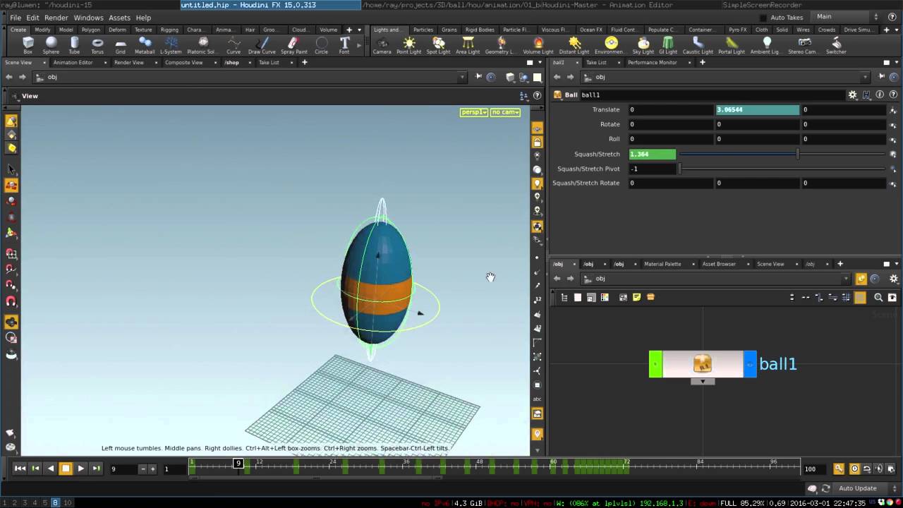 #1 Bouncing Ball [Houdini Animation Series]