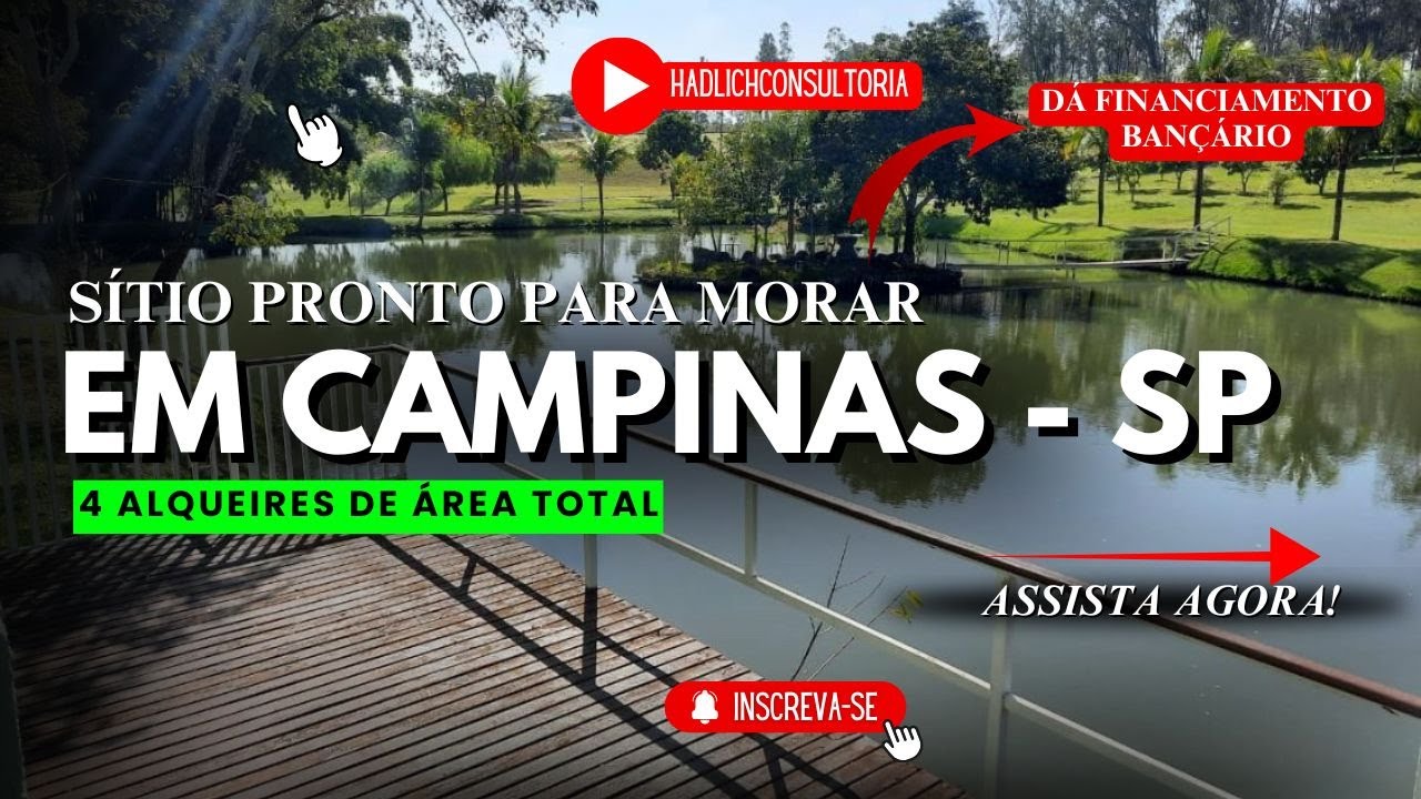 🌿 Sítio PRONTO PARA MORAR em CAMPINAS – SP | BARÃO GERALDO | 4 ALQUEIRES | Dá FINANCIAMENTO BANCÁRIO
