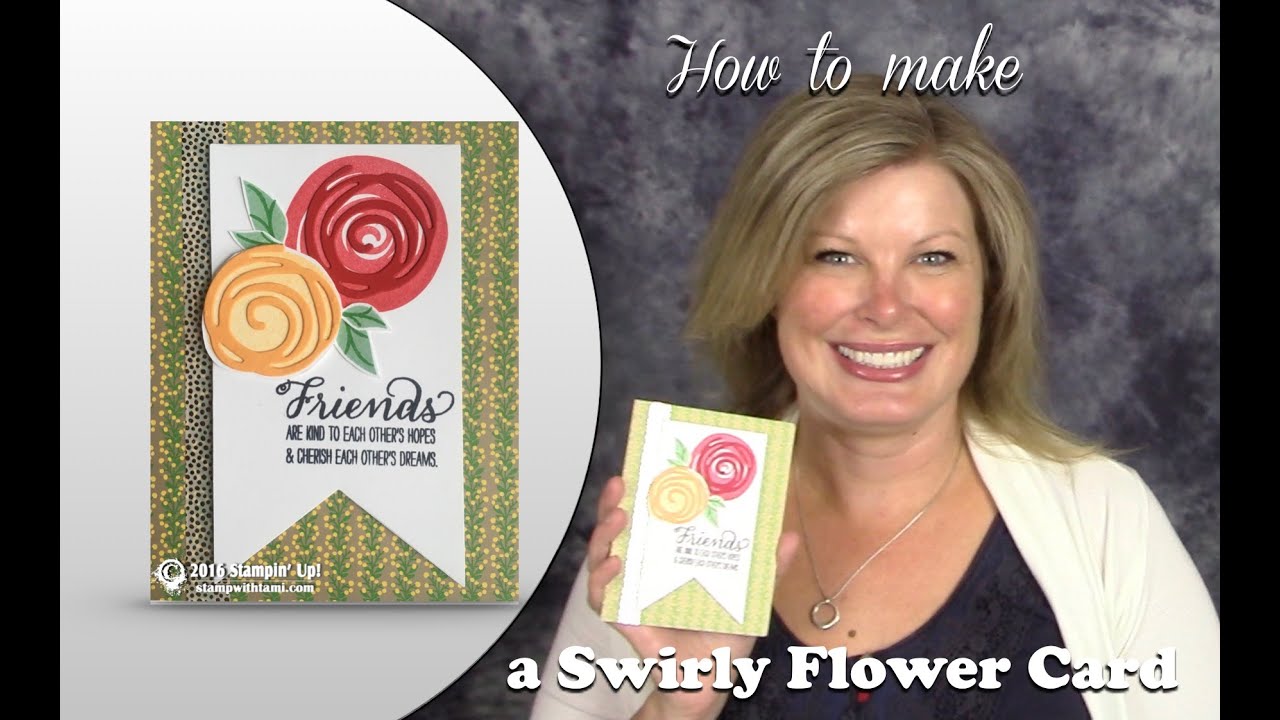 How to make a Cool Swirly Scribbles Flowers Card featuring Stampin Up