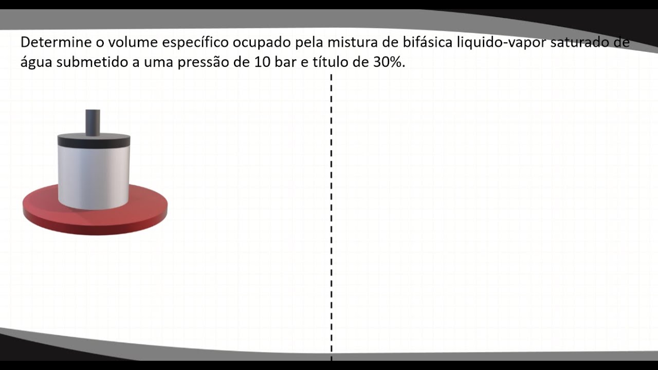 Termodinâmica - Como calcular o volume específico para uma mistura bifásica líquido+ vapor saturado
