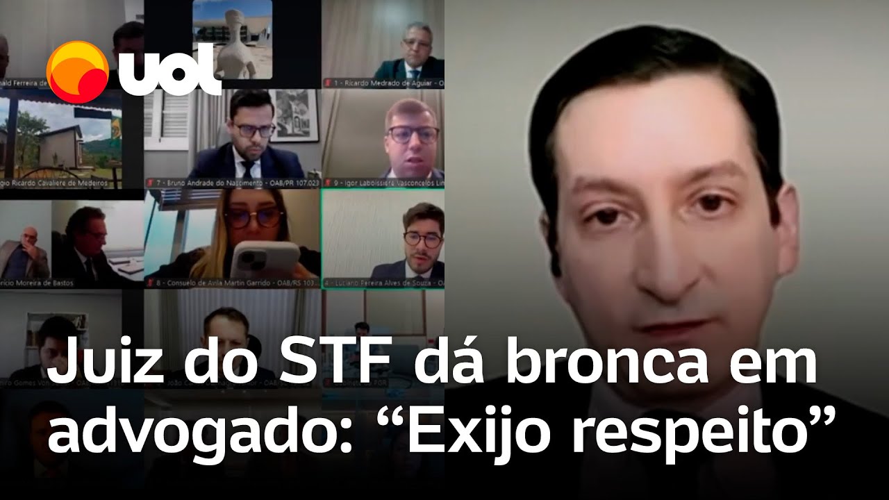 Juiz do STF d&aacute; bronca em advogado ap&oacute;s ser chamado de 'voc&ecirc;': 'Exijo respeito e protocolo'