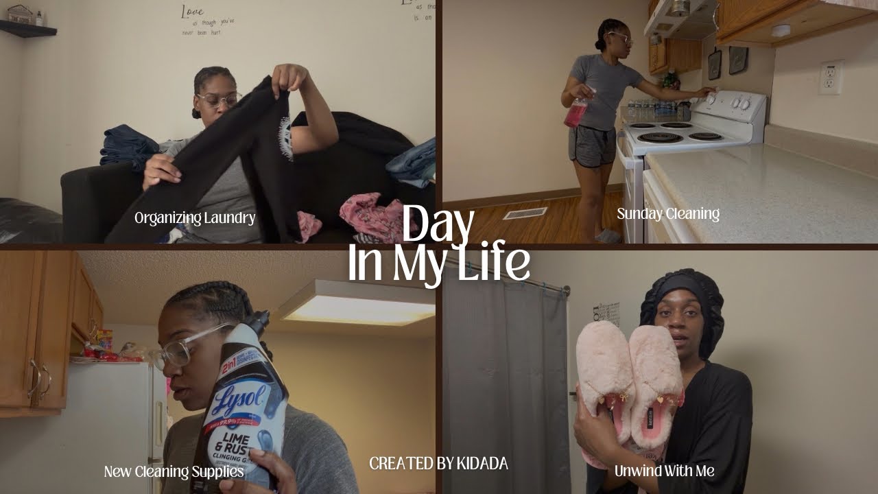 day in my life: sunday reset, organizing/sorting laundry, cleaning, unwind with me #dayinmylifevlog 