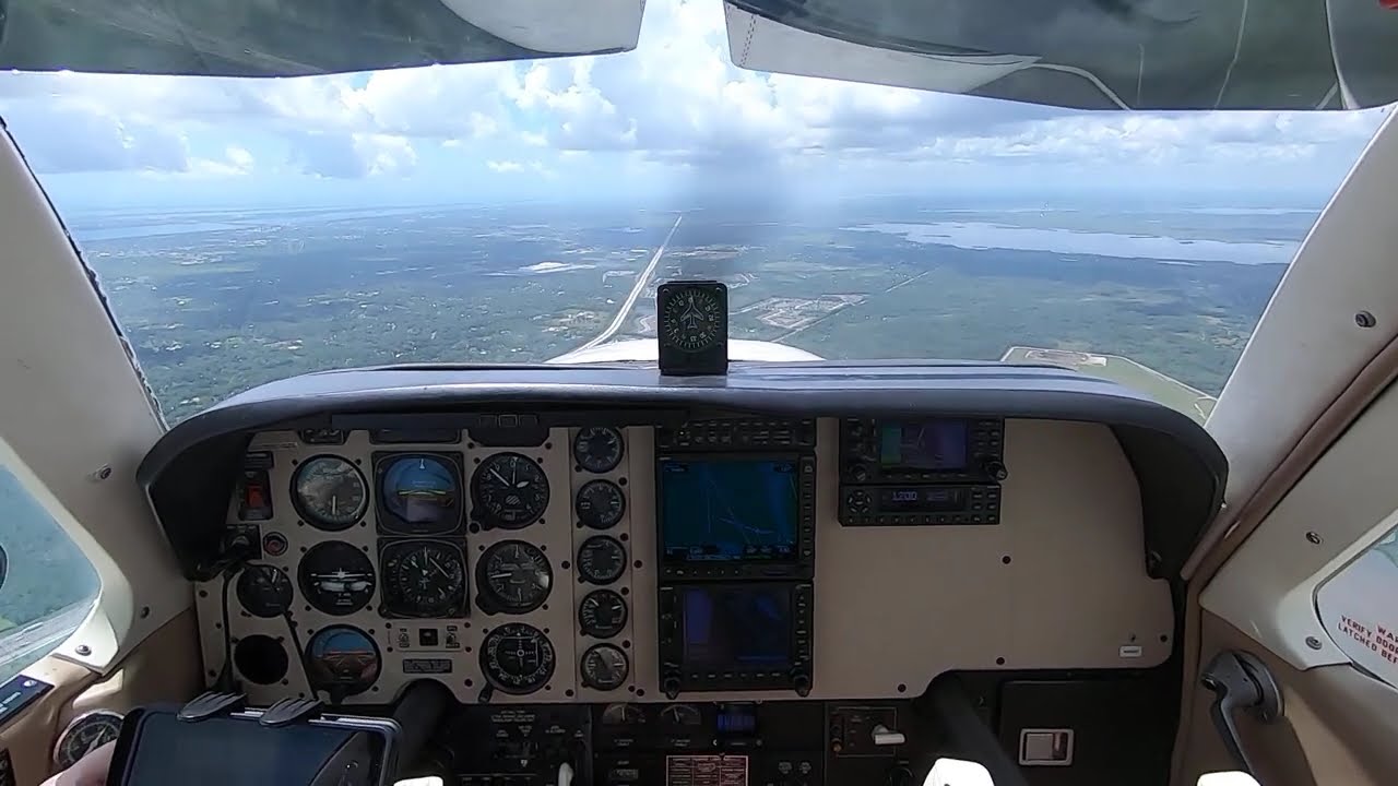 Landing at a Busy Merritt Island Florida in the Beech Bonanza