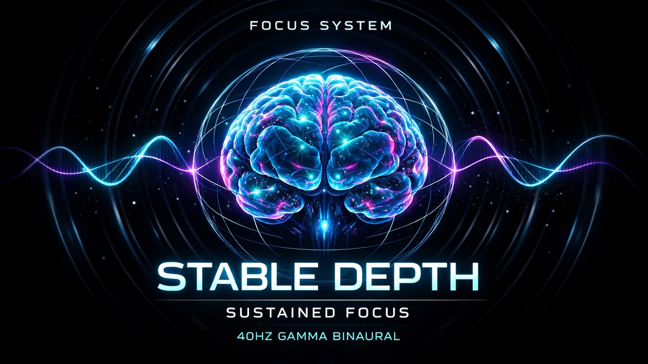 STABLE DEPTH | 40Hz Gamma Deep Work + 2 Horas de Concentración Profunda