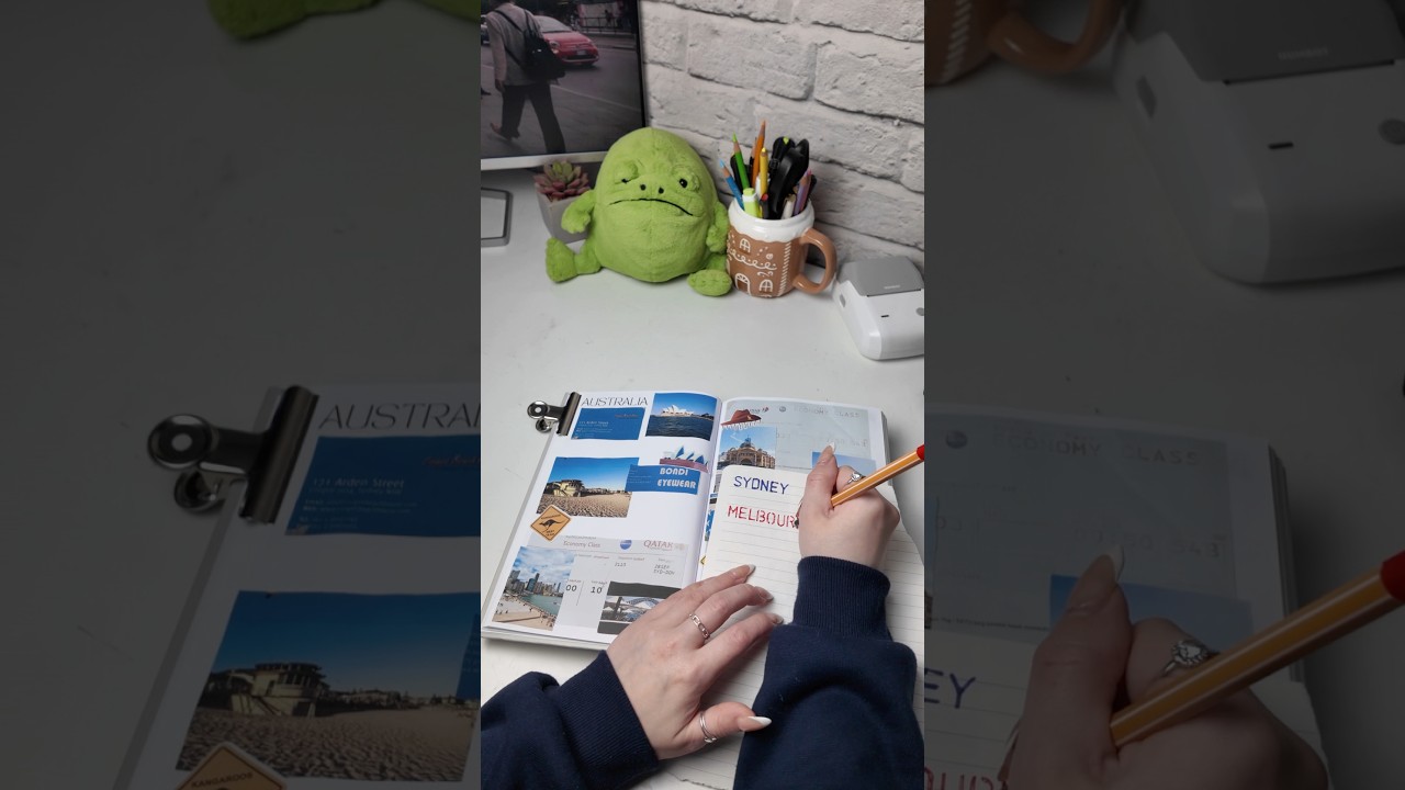 Australia scrapbooking Timelapse 🇦🇺🦘🐨 #australia #scrapbook #travelscrapbook