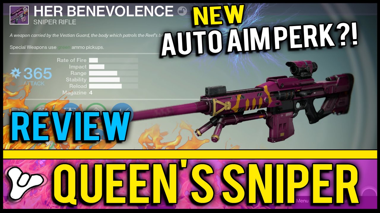Destiny: Fully Upgraded Queen's Sniper Rifle Review 