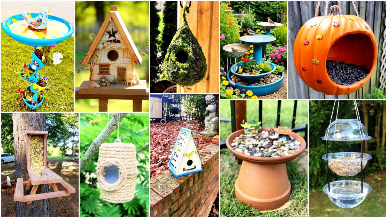 200 Rustic Birdhouse Ideas / Bird Feeders / Bird Baths Designs for your Garden Decoration