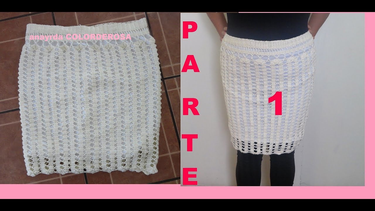 FALDA FÁCIL TEJIDA CROCHET (ENCAJE DE BRUJAS)  parte 1